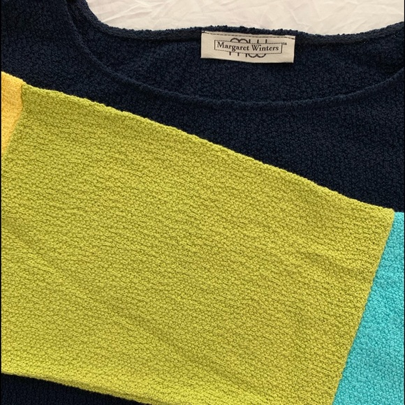 Sweaters, Margaret Winters, size S, color baby blue, turquoise, green, y… - Picture 3 of 3